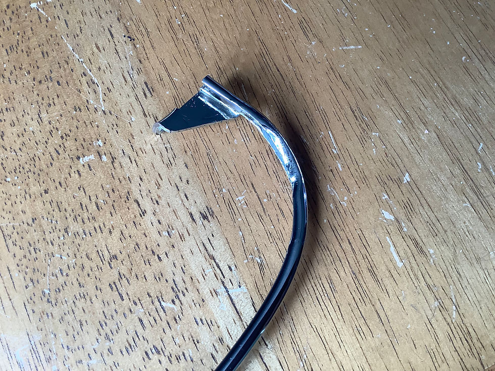 Thumbnail: Used / Damaged Petrol Tank Chrome Strips: 40-8040 / 40-8042. M40-8040