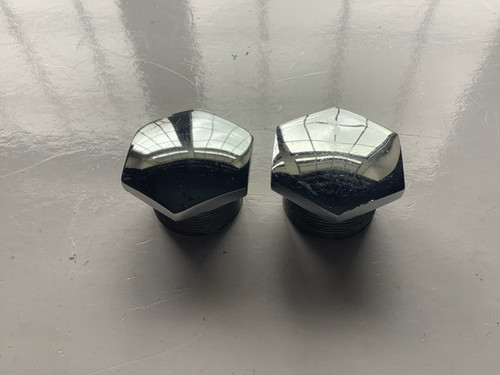 Chrome Fork Stanchion Top Nuts – Pair For BSA Bantam D1 1949-1953 (90-5027)