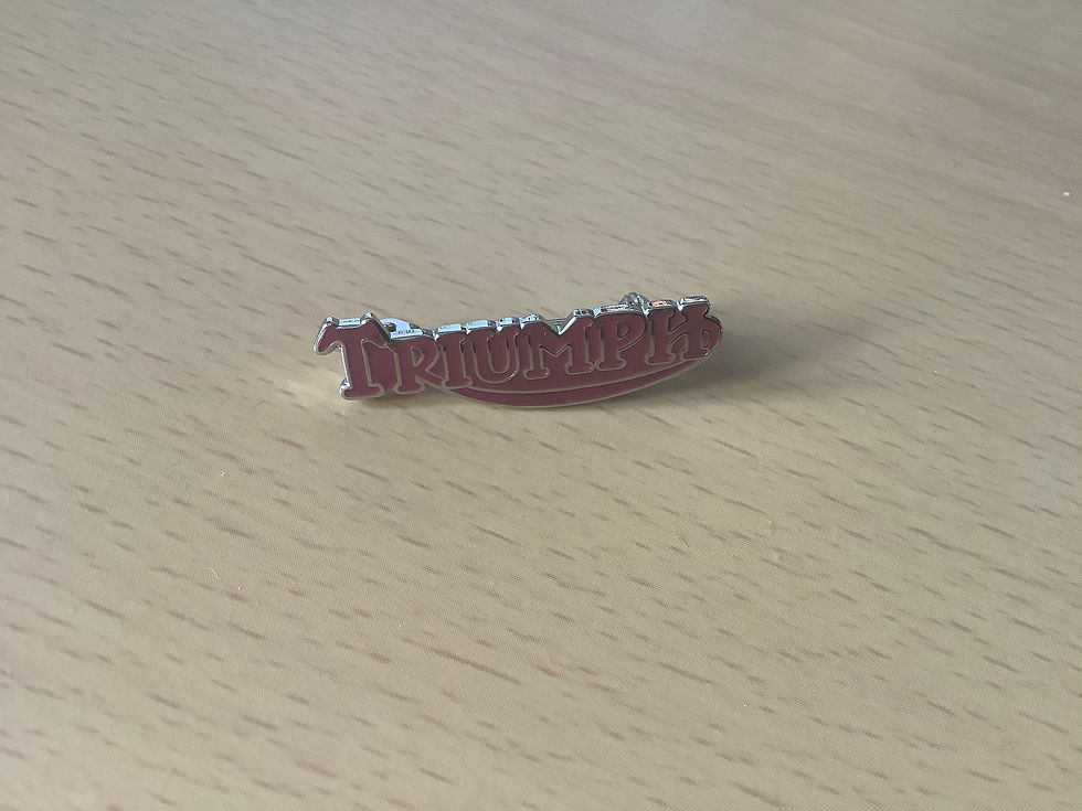 Triumph Red Cut-Out Logo'd Lapel Badge. LB79A