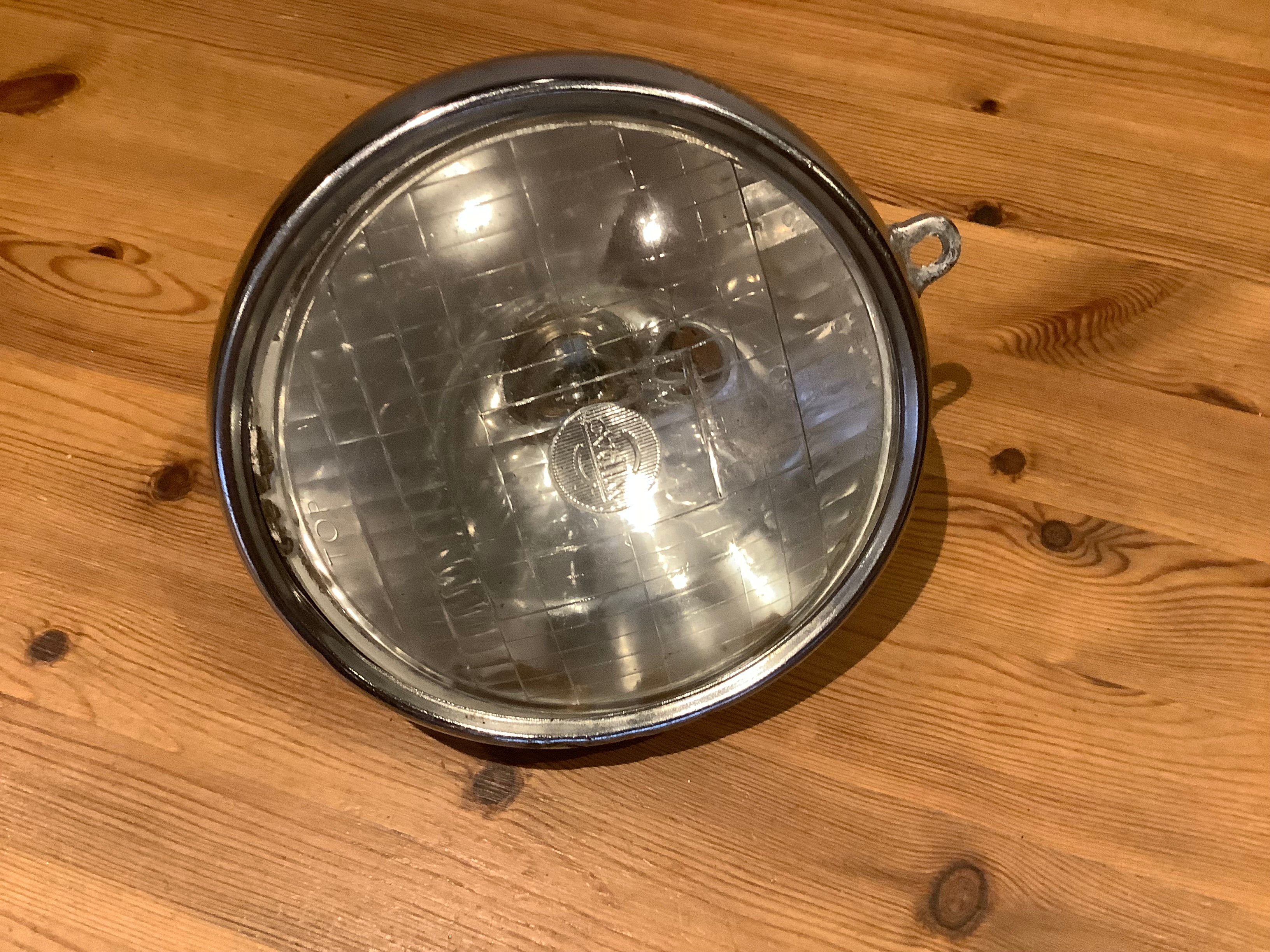 Used Tiger Cub Headlight Unit With Rim, Lense, Bulb.