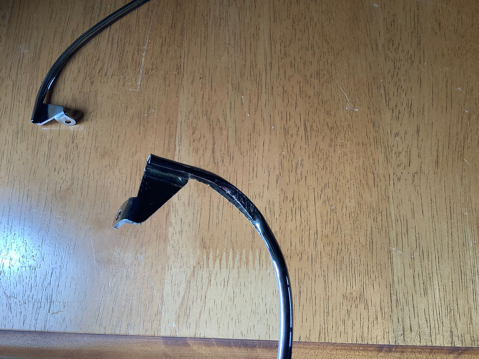 Thumbnail: Used / Damaged Petrol Tank Chrome Strips: 40-8040 / 40-8042. M40-8040