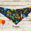 Thumbnail: Front view of LuLu London custom Birthday Pup dog bandana