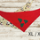 Thumbnail: Size XL/XXL front and back view of Holly-day Pup dog bandana