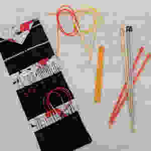 Ensemble d'aiguilles circulaire permanente ou interchangeable, droite ou double pointe prise ensemble