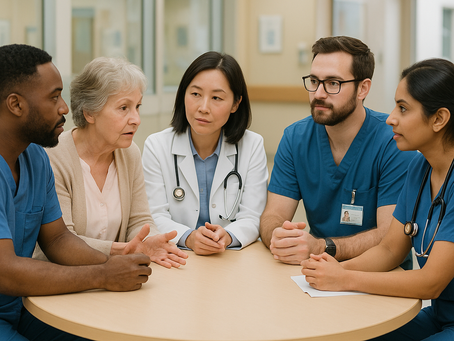 Hospital Leaders in discussion at a roundtable