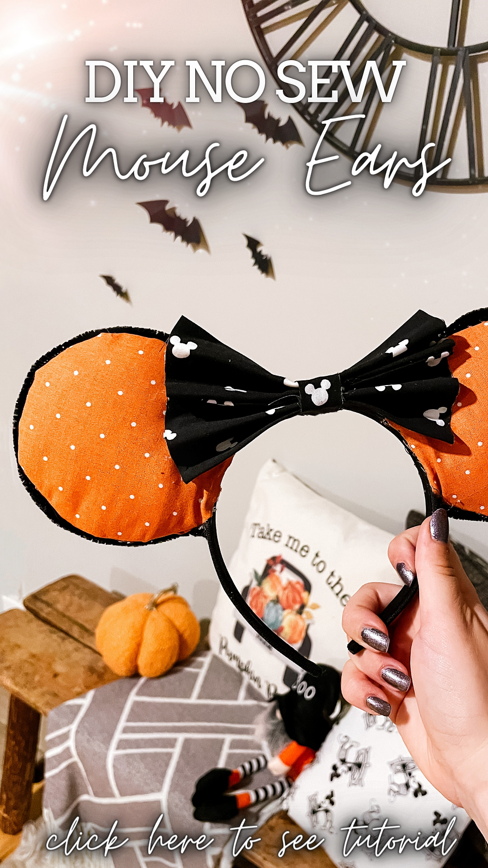 DIY No Sew Easy Homemade Mickey Mouse Ears for Disney Vacation by Magically Tara Simone
