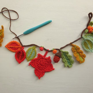 Crochet Leaf and Acorn Pattern