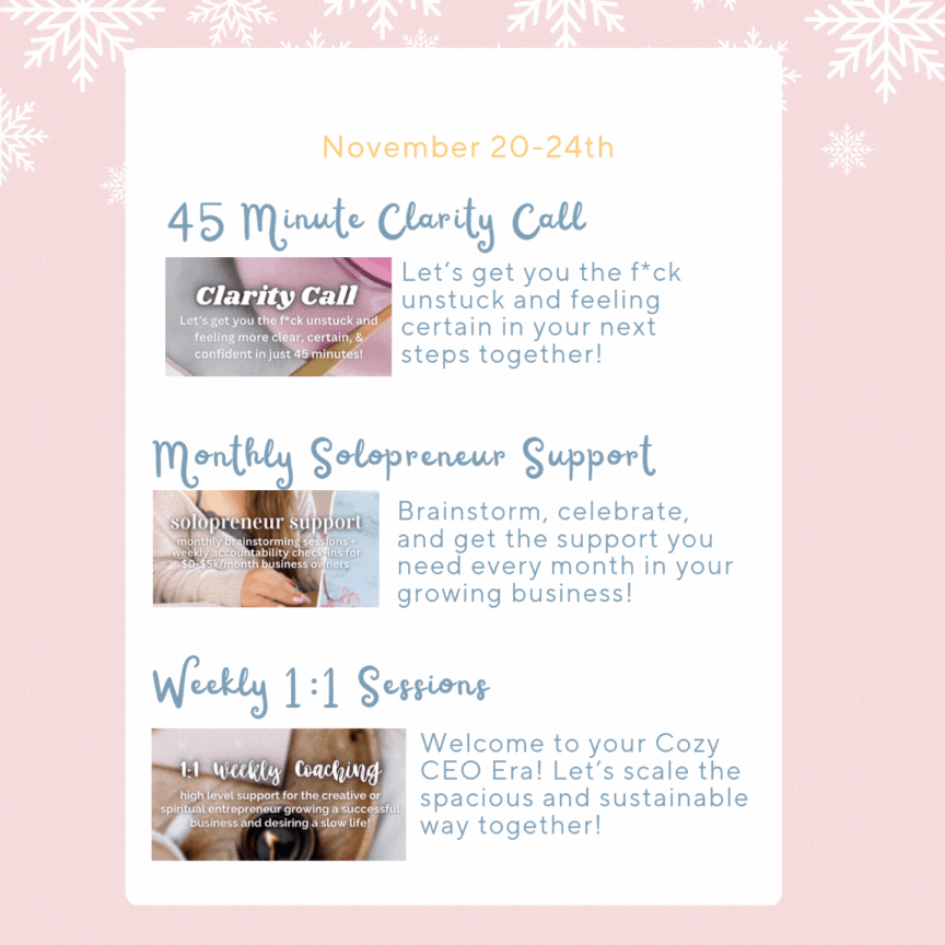 magically Tara Simone Sale coupon codes for 1:1 coaching clarity call solopreneur support tap through sessions