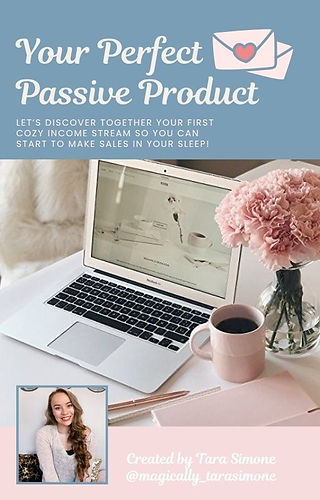 Your Perfect Passive Product Worksheet by Magically Tara Simone to create your first digital product and passive income stream for free in just 10 minutes