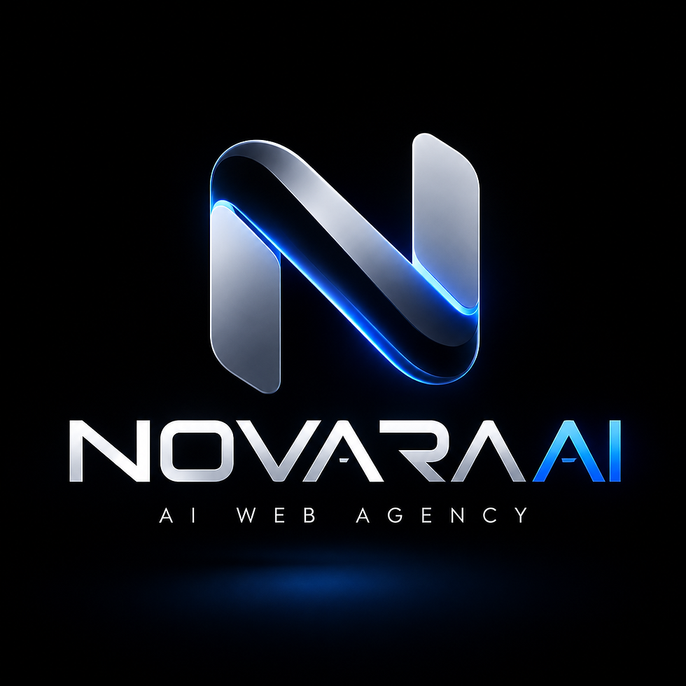 Logotipo futurista NOVARA AI