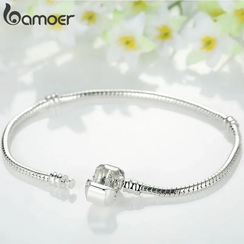 Thumbnail: BAMOER Basic Bracelet Snake Chain