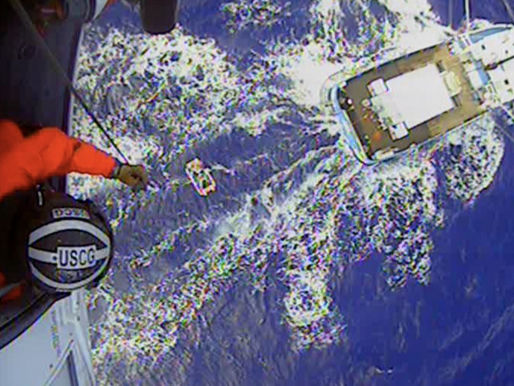 Coast Guard Mede-vacs Injured Fisherman