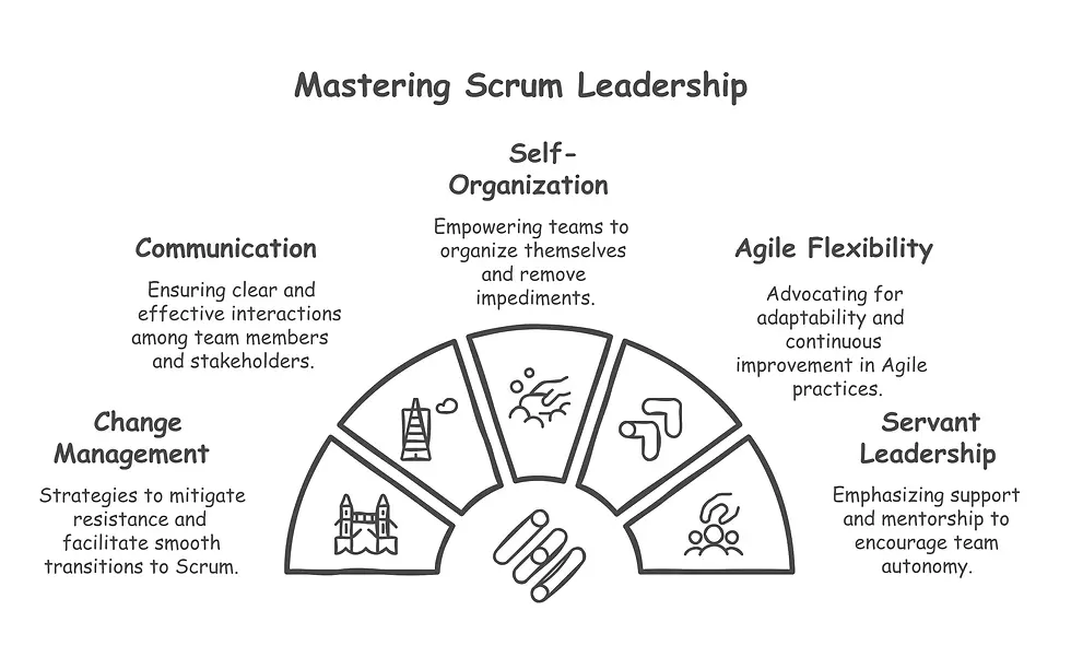 Infographics on mastering scrum leadership