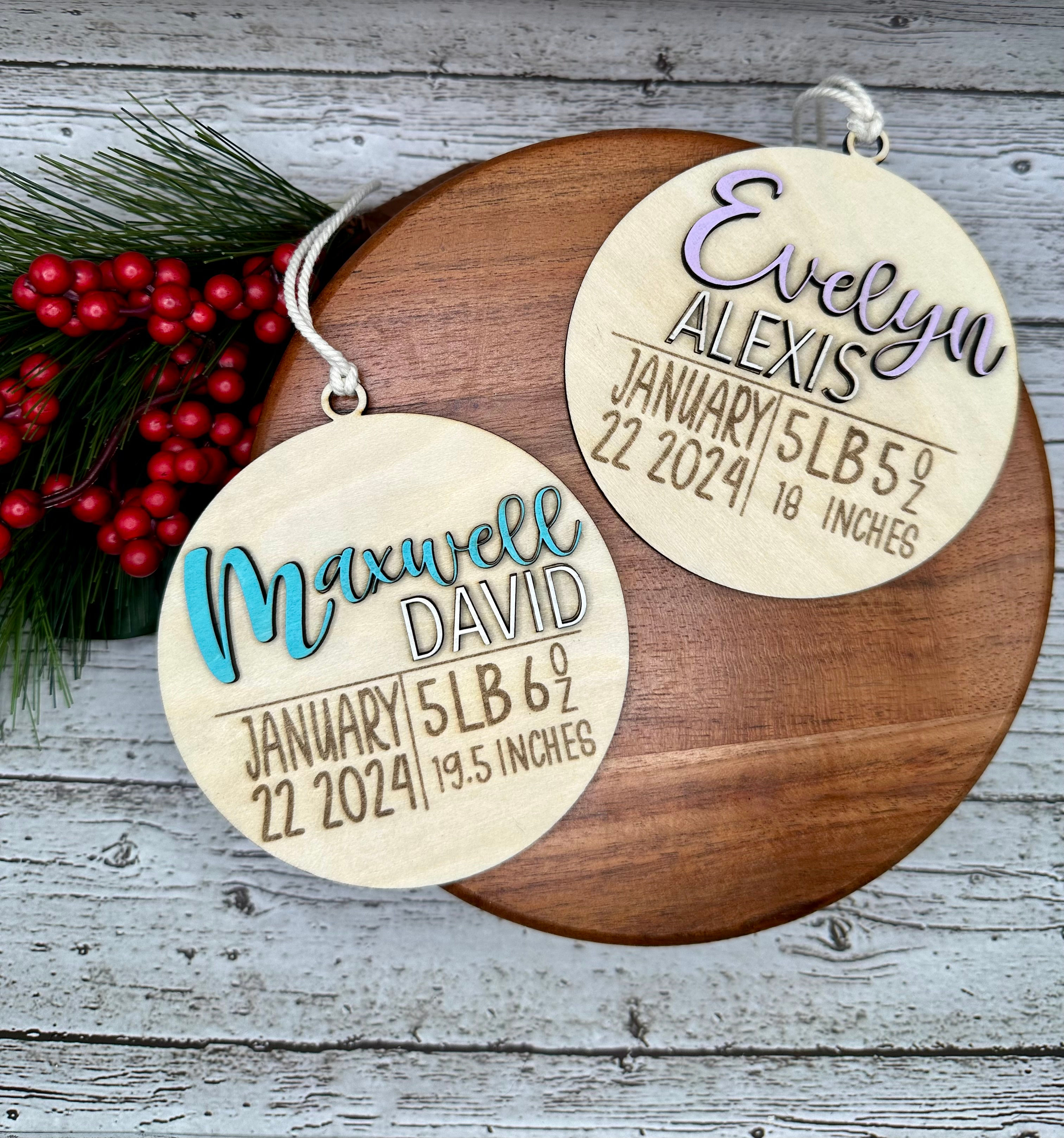 Birth Stats Ornament