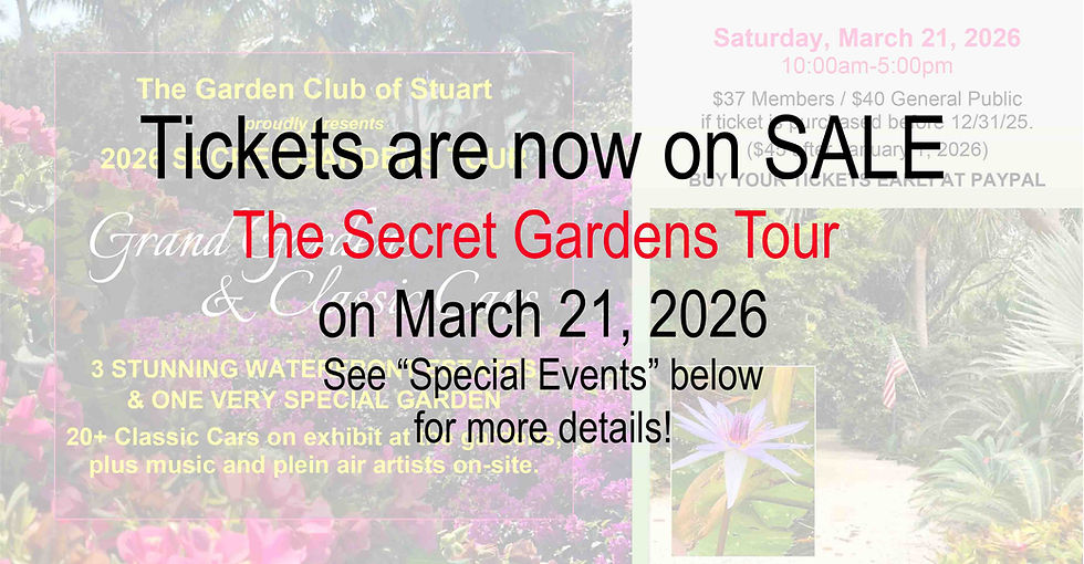 Tickets on sale for Secret Garden Tour