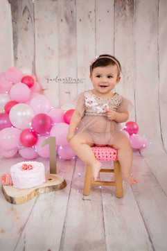 Bebê fundo de balões e Smash the Cake
