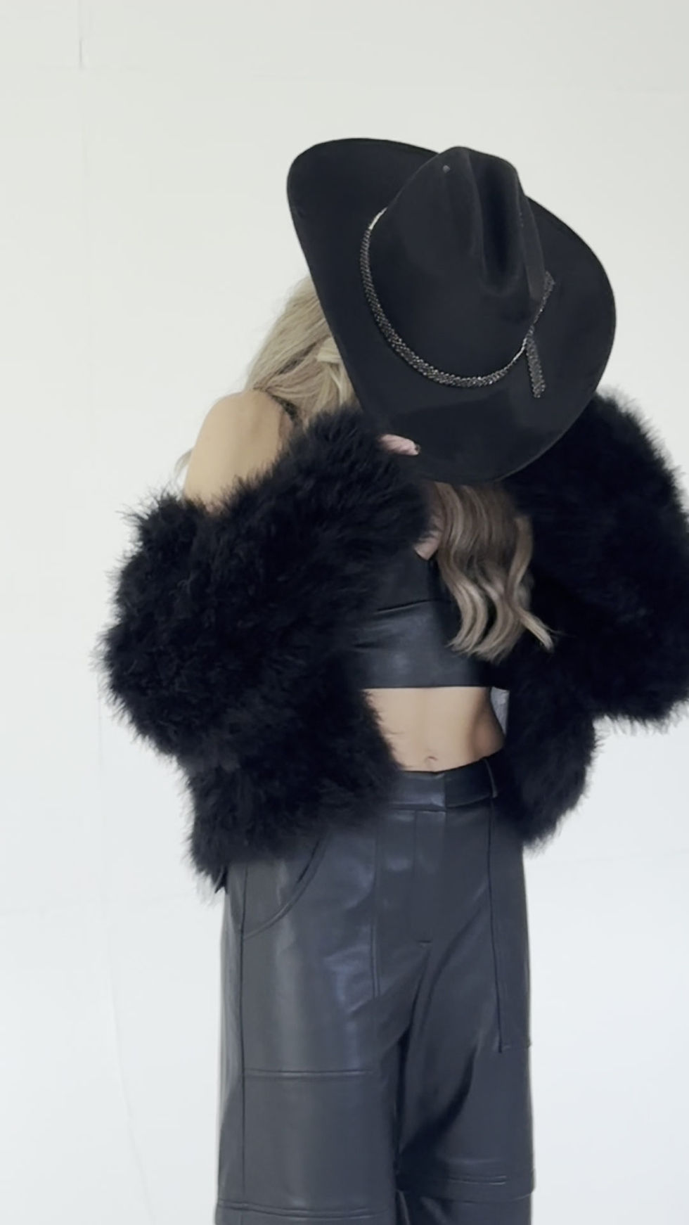 Thumbnail: SABINA BLACK WESTERN HAT
