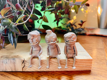 Huey, Dewey, and Louie Bronze Sculptures by Hannah Meseck