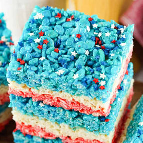 July 4th Rice Krispie Treats