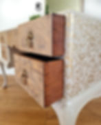 Thumbnail: Vintage Dressing Table with Mirror and Queen Anne legs