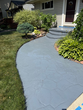 Finished revival of stamped concrete - Combs Custom Concrete