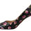 Thumbnail: Prada Black Leather Floral Heels Stilettos Pumps