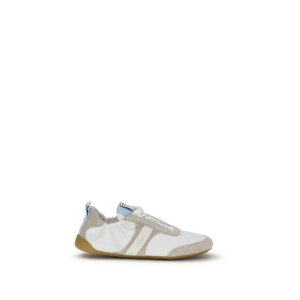 Chloé White Calf Leather Bos Taurus Athletic Sneakers