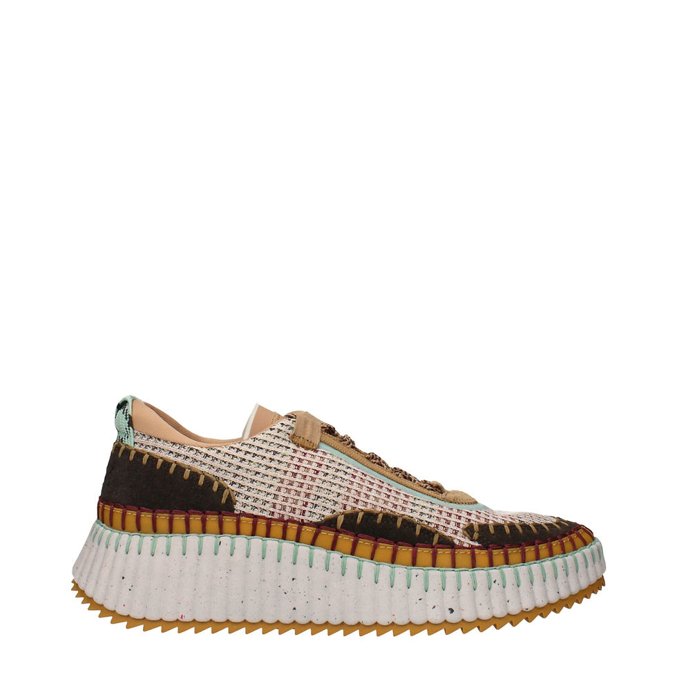 Chloé Multicolor Fabric Chunky Sneakers