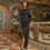 Thumbnail: Karyna Solid Black Split Dress