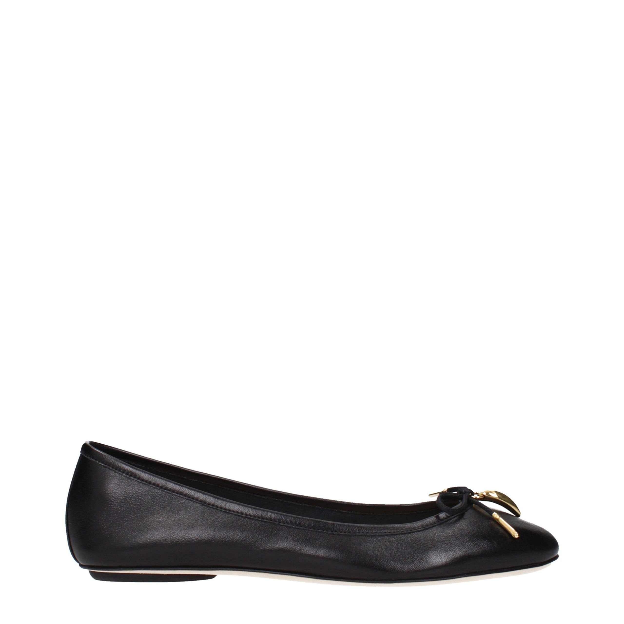 Chloé Black Leather Ballet Flats