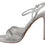Thumbnail: Prada Silver Leather Sandals Ankle Strap Heels Stiletto