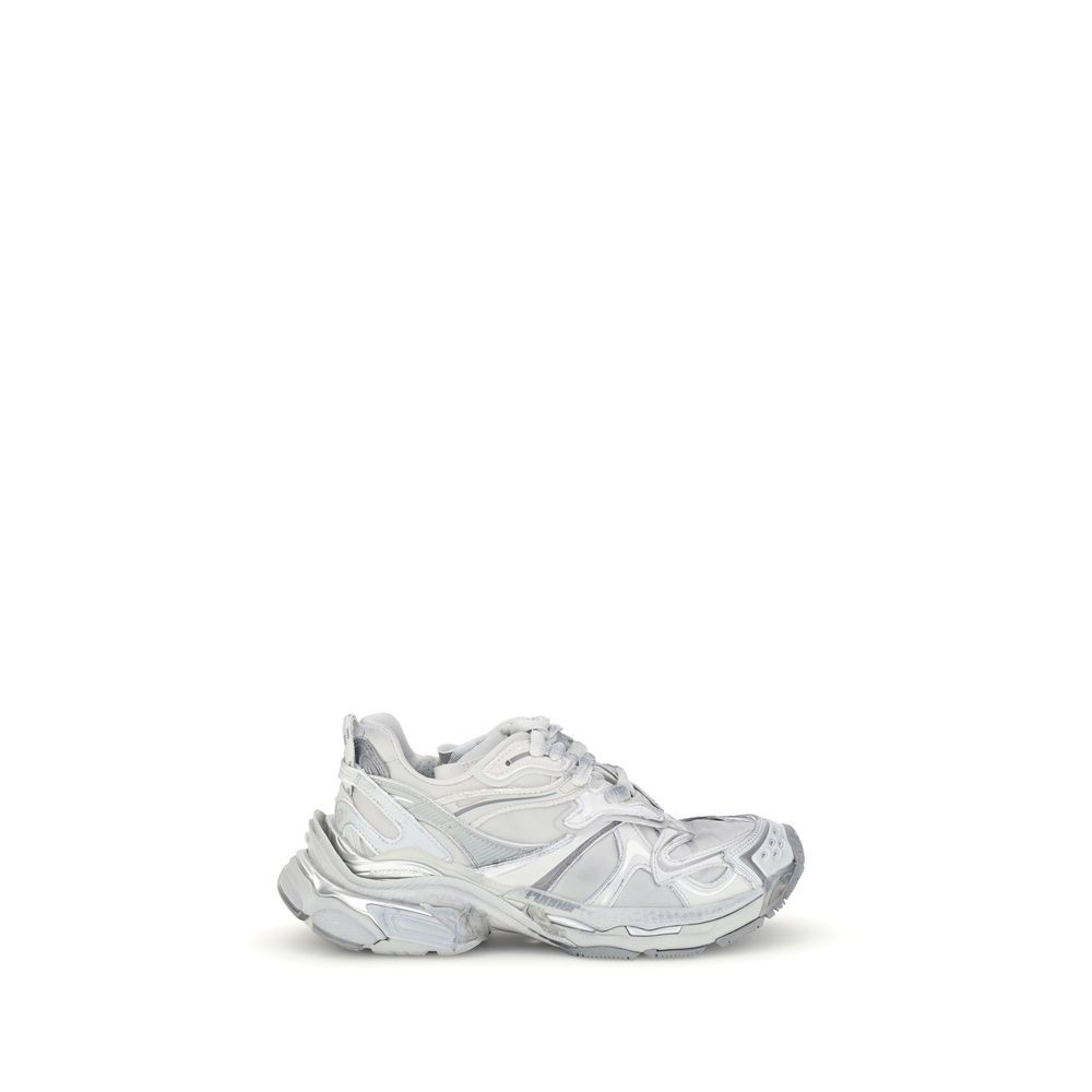 Balenciaga Silver Rubber Athletic Sneakers