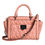 Thumbnail: Michael Kors Peach Quilted Leather Logo Crossbody VIVIANNE Messenger Bag