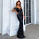 Thumbnail: Farah Off Shoulder Fringe Tassel Gown