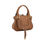 Thumbnail: Chloé Brown Calf Leather Bos Taurus Shoulder Bag