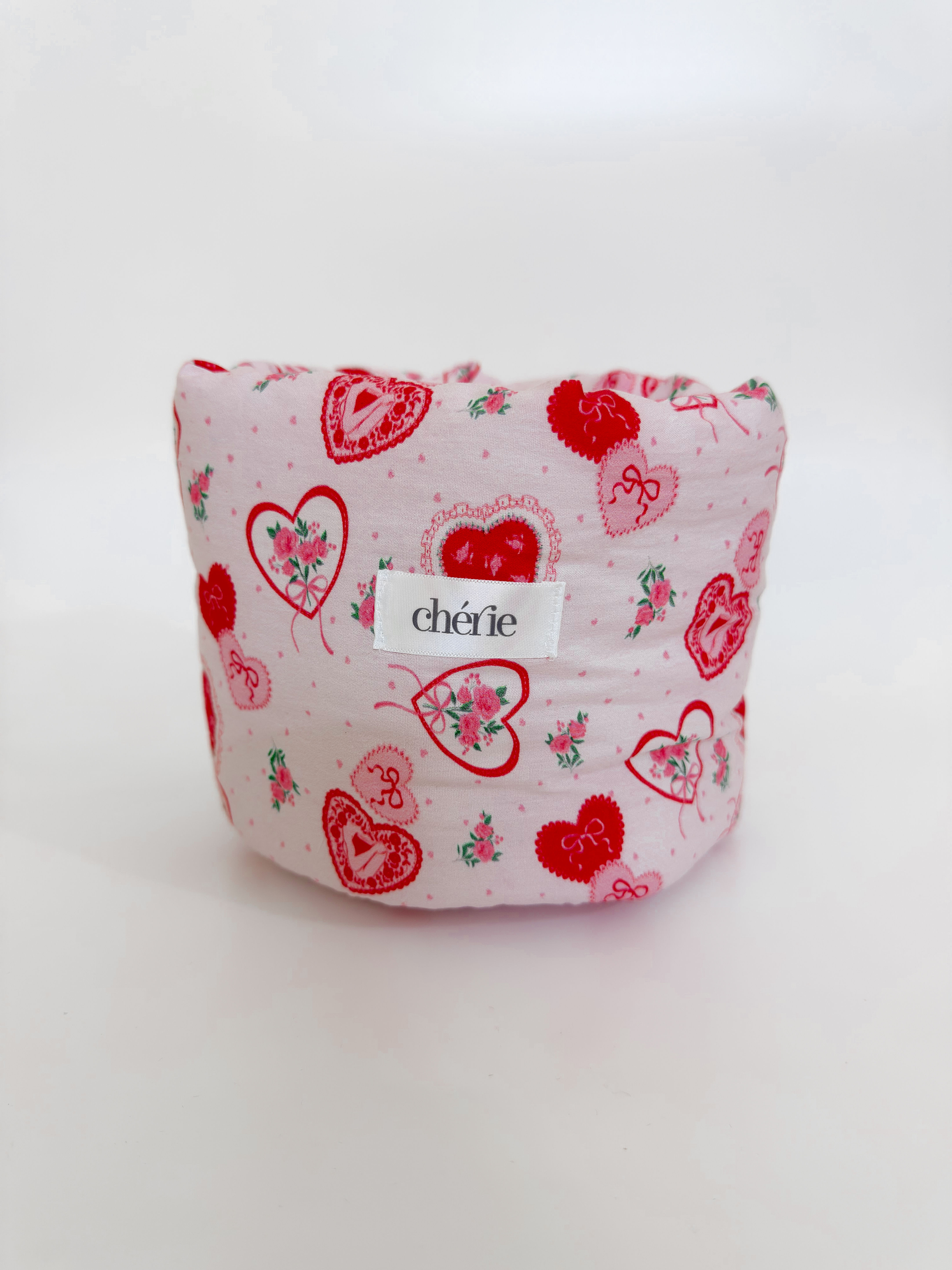 Bubble Bucket (Large) - Red Coquette Patch Hearts