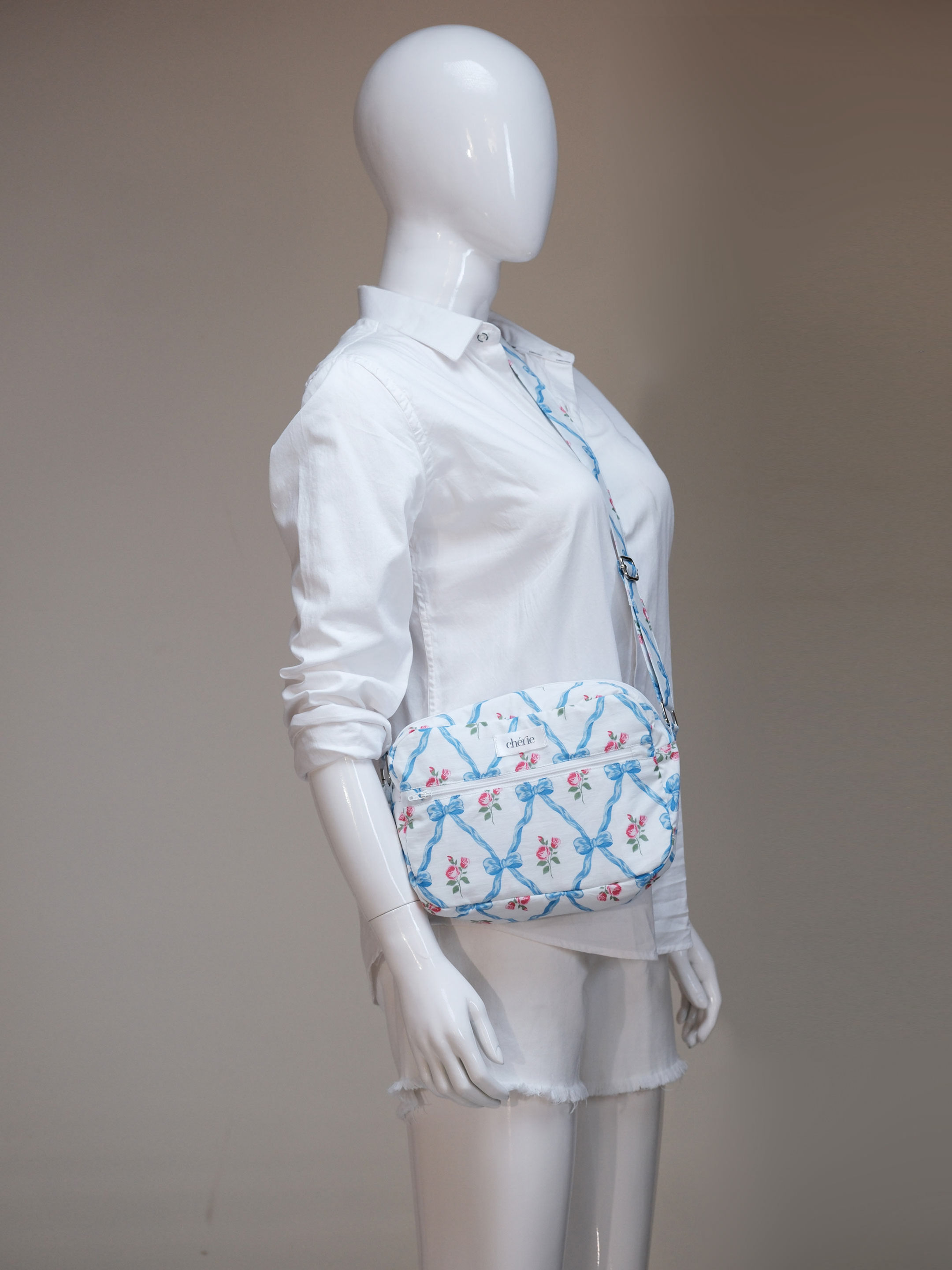 The Blue Bow Charm Crossbody Bag