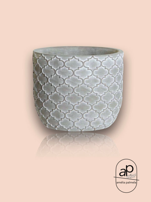 Vaso de Cimento Ø14X H12 Étnico MC-207465