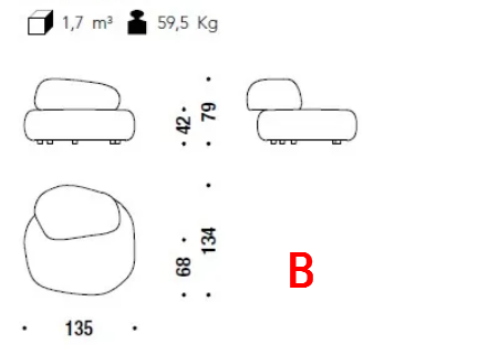 Thumbnail: Pebble Rubble Type Sofa