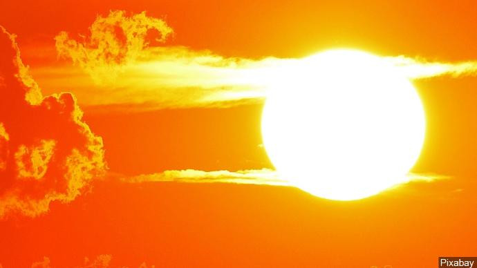 Blazing sun