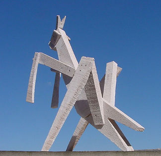 A wooden grasshopper