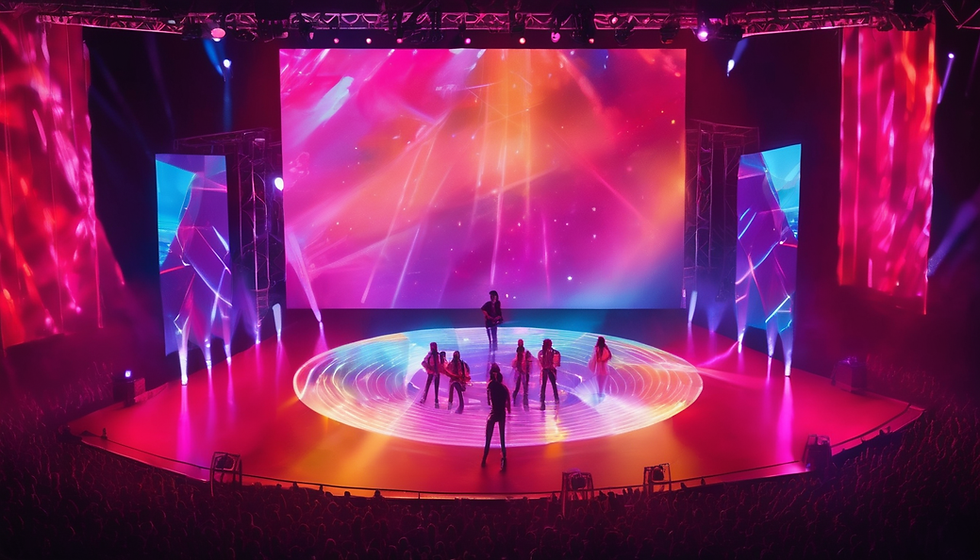 Futuristic Hologram Pop Concert