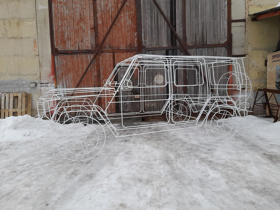 Прев'ю: Арт-об’єкт “Mercedes-Benz G-Class” — світлова металева інсталяція