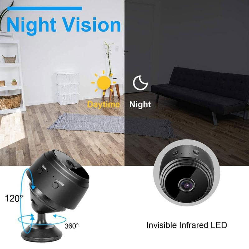 Thumbnail: 1080P HD Mini Wireless WiFi Smart Security Camera with Night Vision