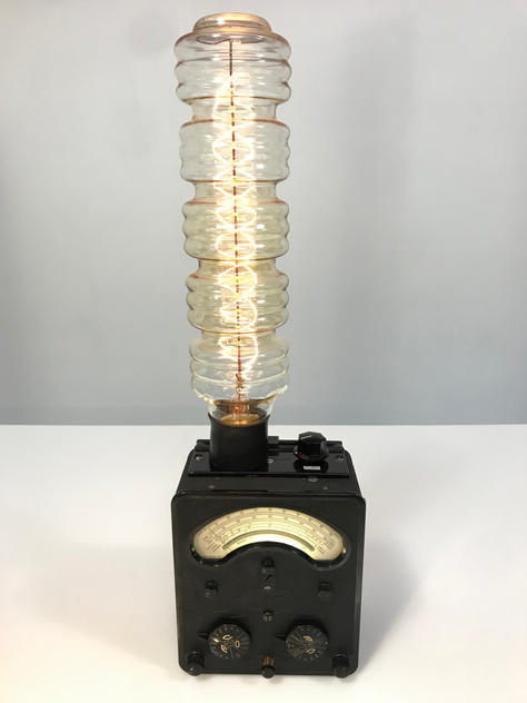 Vintage Volt Meter Lamp