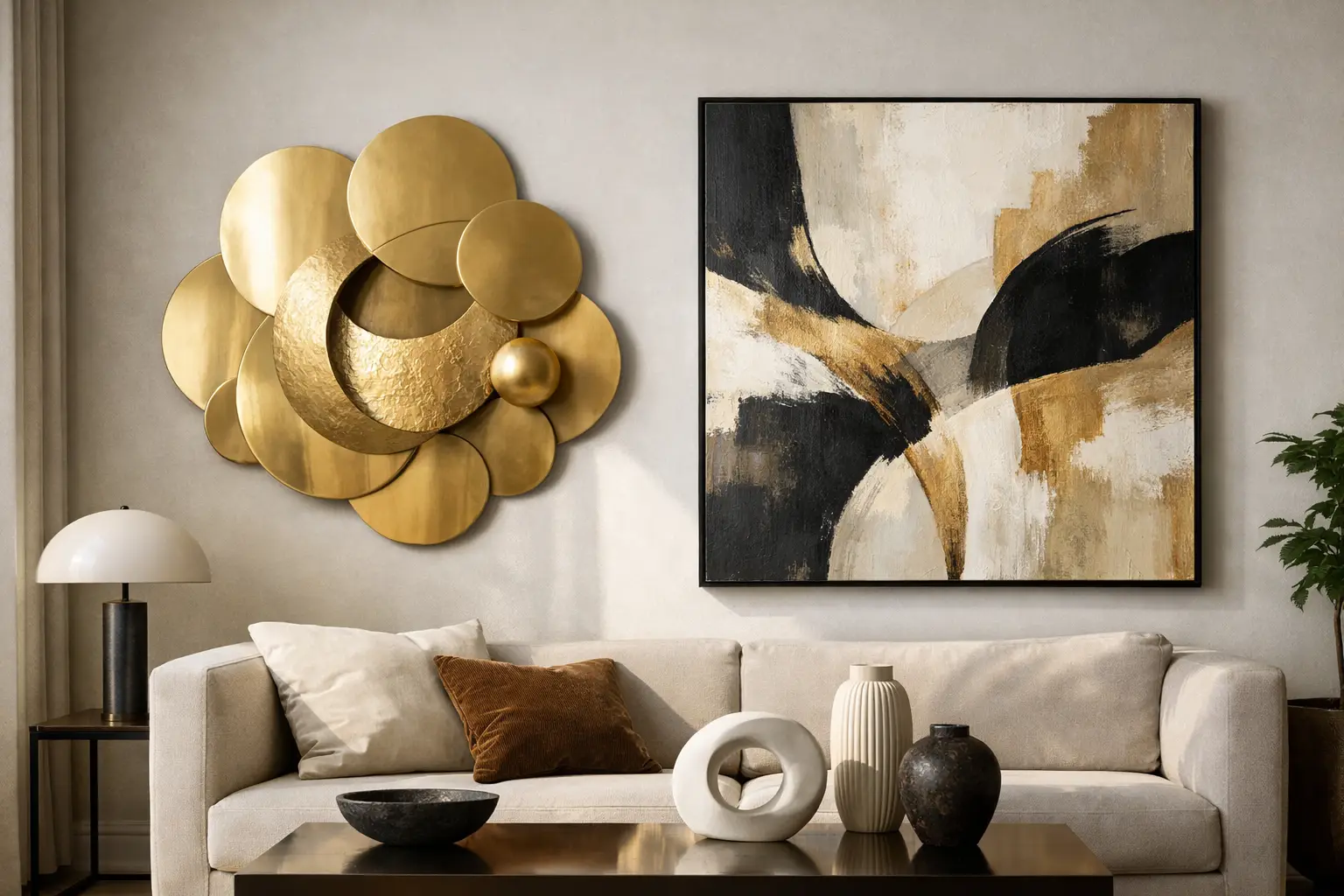 Arte simbólica ou abstrata para interiores refinados