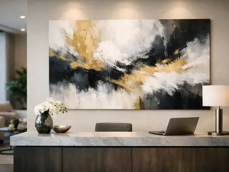 Pintura para recepção com presença e elegância