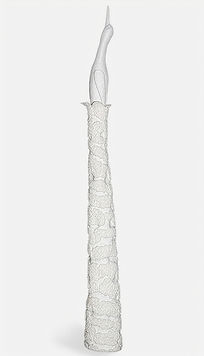 White ceramic sculpture inspired by nature
