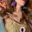 Thumbnail: Disco Flower Magenta Large Statement Earrings