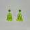 Thumbnail: Holographic Ghost Earrings - Double Lime Green